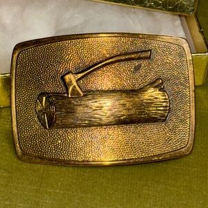 BSA Wood Badge Brass Metal Belt Buckle 2”X3”